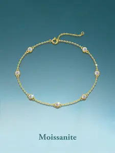 Elegant Women's Moissanite Bracelet S925 Silver Color Trendy Fine Jewelry Gift for Her Birthday Anniversary Wedding Engagement Party Daily Wear