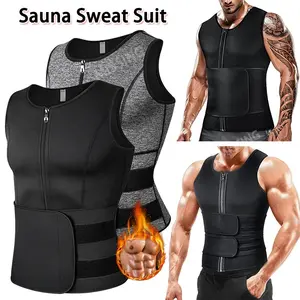 Sauna Vest for Men Waist Trainer - Men Sauna Sweat Suit Compression Tummy Control Double Sweat Belt for Gym Workout Exercise, Shapewear