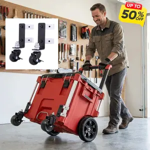 Front Wheels Upgrade Kit 200 Lbs Capacity Easy Rolling Dolly Conversion Accessories for Packout Rolling Tool Box Making Transportation Easier