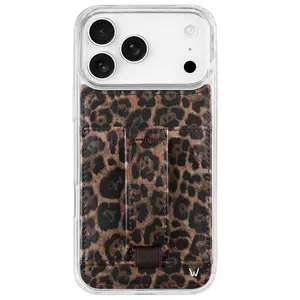 Walli Cases Leopard Phone Case with Wallet and Finger Strap