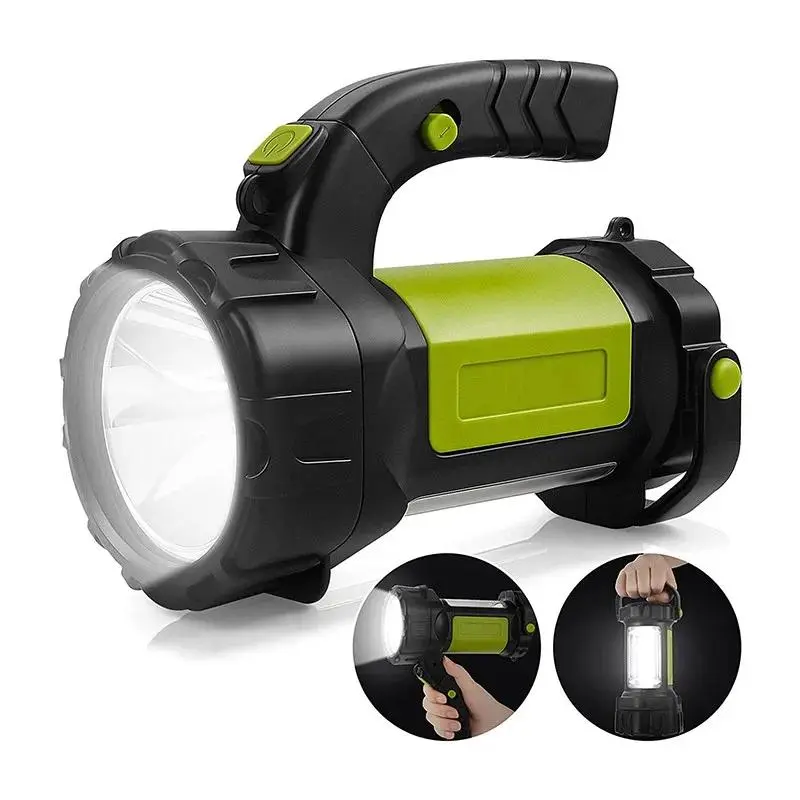 Portable Handheld Light, Rechargeable Strong Light Handheld Spotlight, Outdoor Camping Emergency Lighting, IP65 Waterproof Light