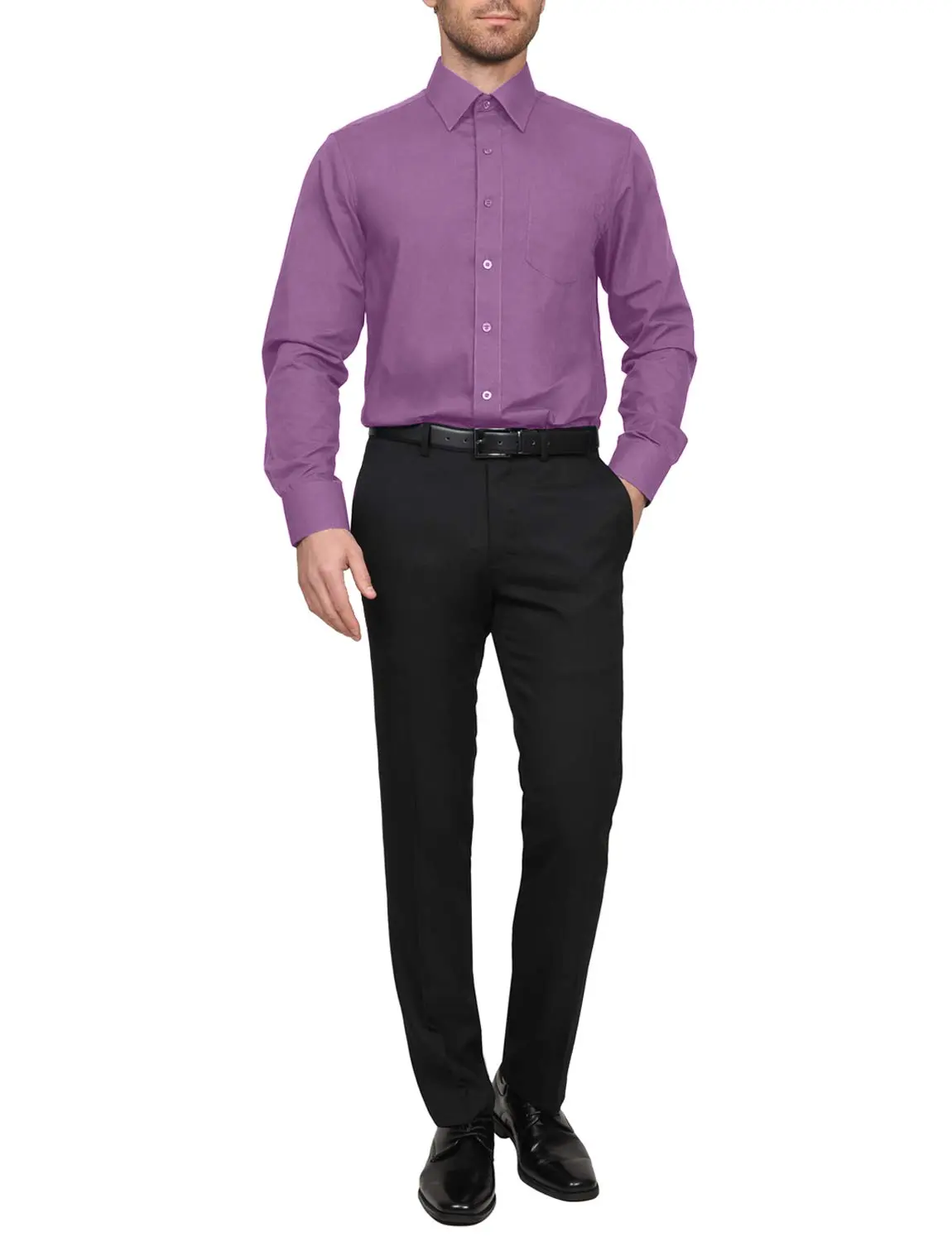 NE PEOPLE Men's Classic Regular Fit Button Down Long Sleeve Solid Color Dress Shirts S-5XL