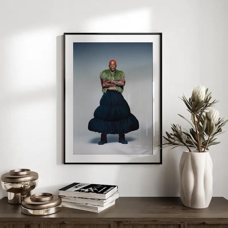 Dennis Rodman, Photography Prints, Dennis Rodman Poster, Basketball Player, Fashion Print, Fashion Wall Art, Museum Grade Photography Poster