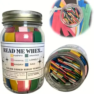 Read Me When You're Angry Bible Verse Jar - Colorful Emotional Support Jar with Bible Verses for Personal Reflection, Desk Decor, and Thoughtful for Holidays, Weddings, or Christmas, Holiday Party Decor| Colorful Desk Accessory Scri-byg