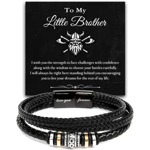 Bracelet From Sister With Message Card And  Box, To My  Love You Forever Bracelets, Brothers Bracelets For Men, Meaningful Gifts For Him Birthday Christmas
