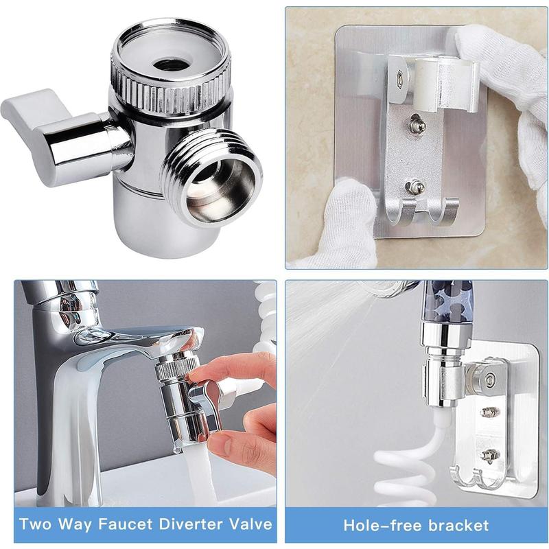 Sink Faucet Hose Sprayer  Hair Washing Hand Shower Spray Faucet Attachment with Hose for Indoor Outdoor Kitchen Bathroom Tool Rinser