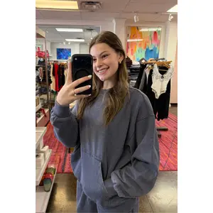 Free People: Slow it Down Pull Over in Peacoat