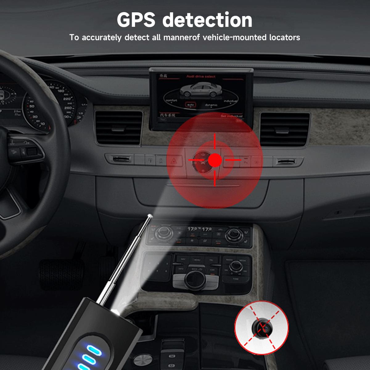 Hidden Camera Detectors, GPS Tracker Detector with 6 Sensitivity Levels, Listening Device Detector, 25H Working Time for Travel, Car, Bathroom, Office, Hotel, Rental, Find Out Hidden GPS Trackers