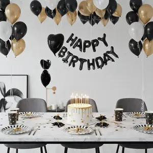 Happy Birthday Balloon Garland Kit – Complete Arch Set with 16-Inch Letter & Heart Balloons, Vibrant Assorted Latex Balloons for Stunning Party Decorations! Celebrate in Style!