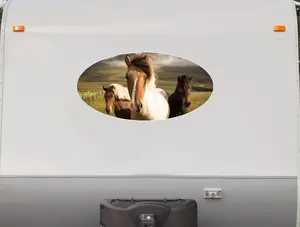 Three Horses RV Camper Decal – Printed & Laminated Vinyl | StickerChef