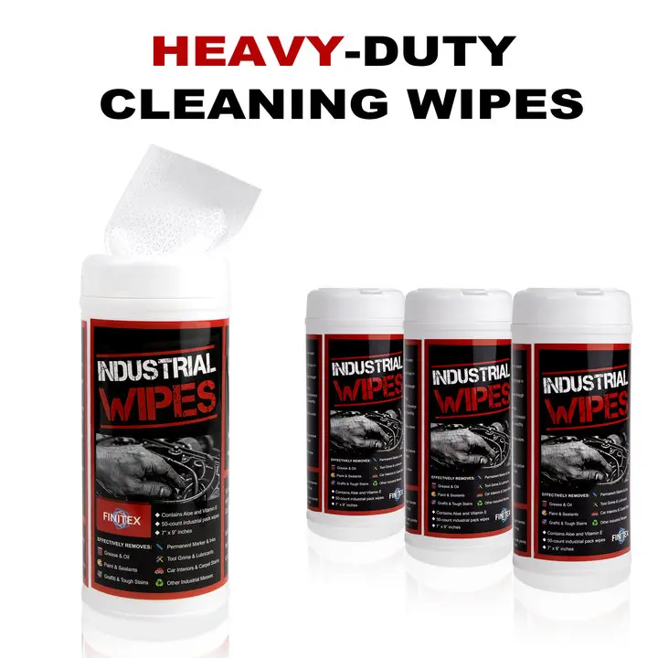 FINITEX Industrial Cleaning Wipes, Heavy-duty Disposable Oil-Absorbent&Water-Repellent Chemical-Free Durable for Automotive Mechanical Construction Renovation DIY Art Craft Car Truck Paint 3DPrinter Office Cleaning Tool, mother Fathersdaygift MemorialDay