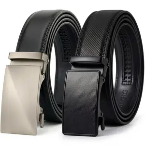 HAGIG Leather Ratchet Belt Men 2 Pack - Customizable Fit, Effortless Style (35mm)