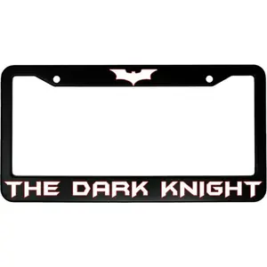 The Dark Knight (w/ Bat Symbol) Aluminum Car License Plate Frame, Car Accessories