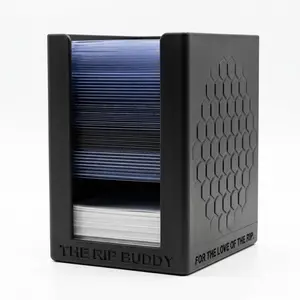The Rip Buddy - Patent-Pending Trading Card Ripper & Storage Tool, Holds 200 Sleeves & 45 Trading Card Toploaders, Protects Collectibles in Under 10 Seconds, Top Loaders Card Hobby Box
