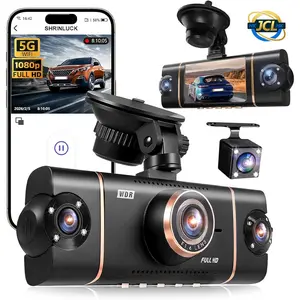 4-CH Dash Cam Car Dvr WiFi 1080P FHD | Super Night Vision 8 IR LEDs + 24/7 Parking Monitor | G-Sensor Loop Recording | Multi Rear Camera for Cars SUV Trucks Car Dashcam