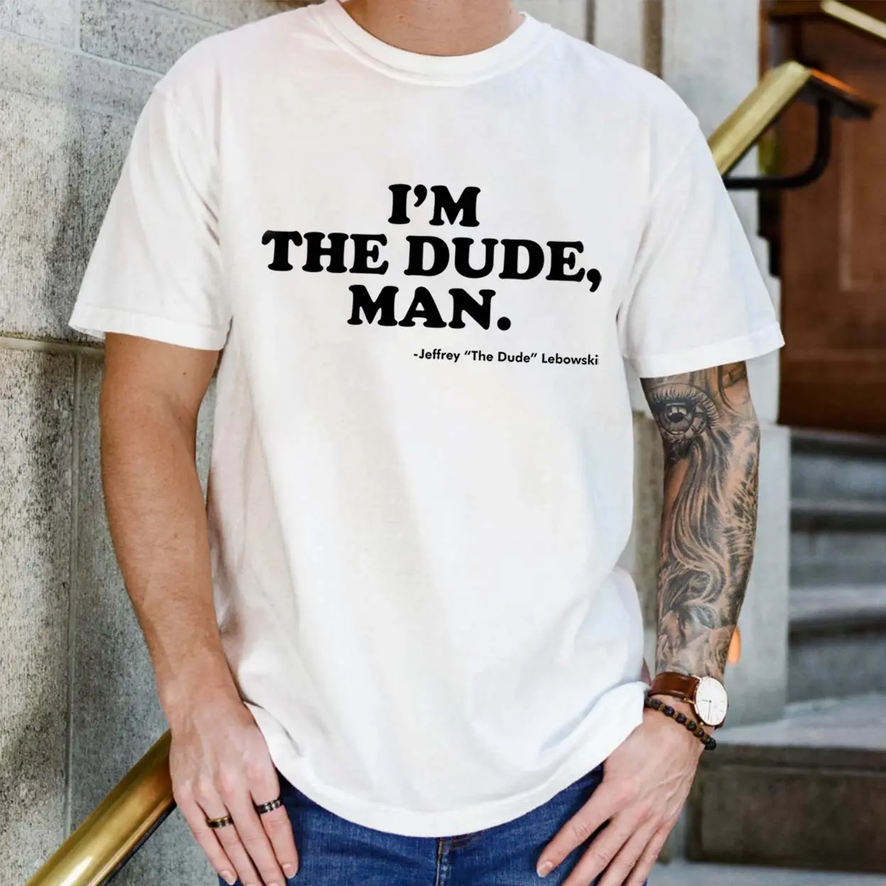 I'm The Dude, Man Big Lebowski T-Shirt, Funny Shirt, Big Lebowski Movie Tee, Retro 90s Film Quote Shirt