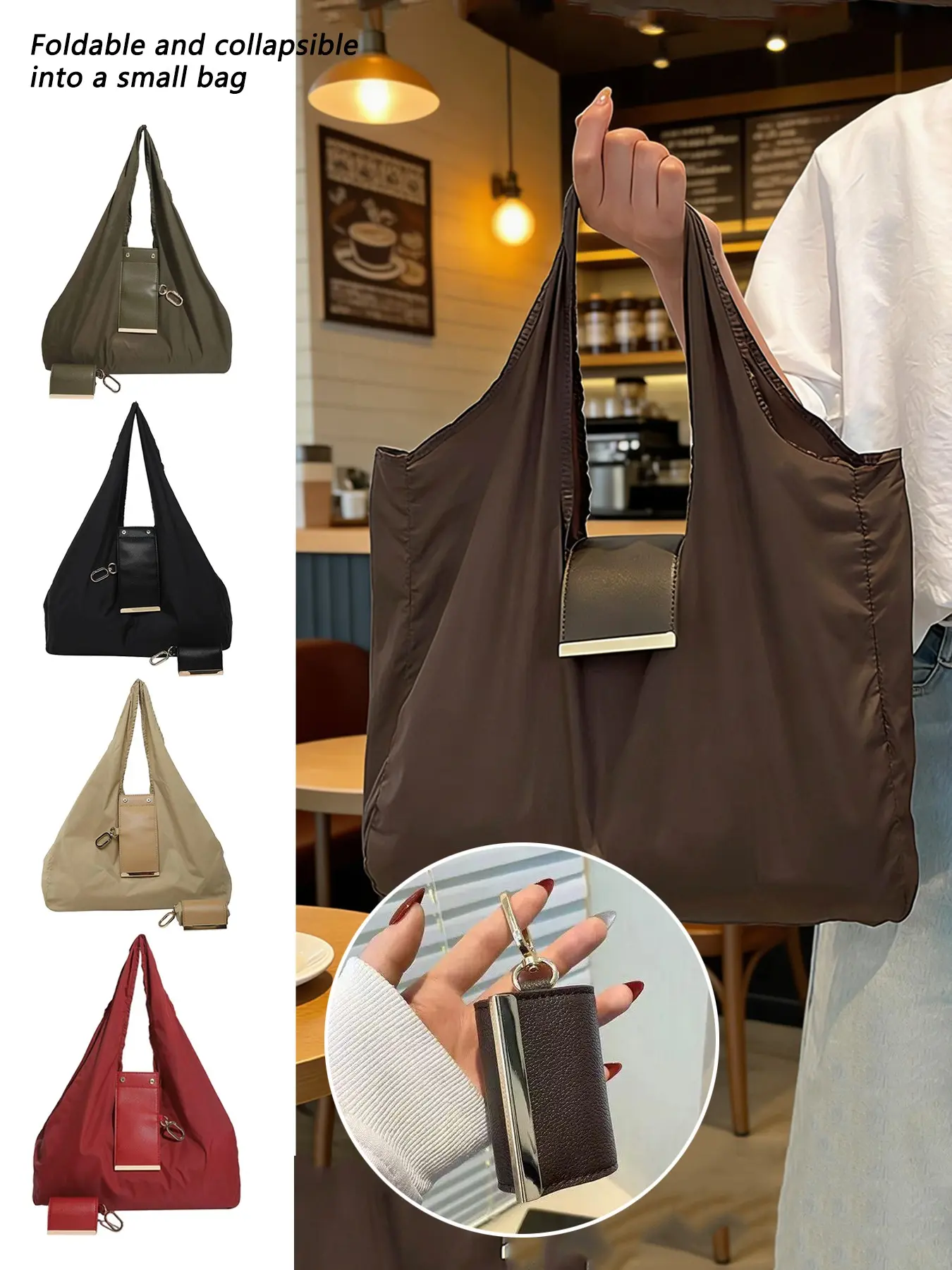 Extremely simple style skill casual versatile triangular tote bag, wide shoulder strap design, fashionable personality, large capacity texture shoulder bag, can accommodate tablets, files, suitable for commuting and shopping