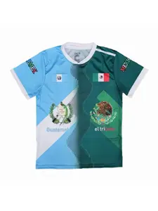 Guatemala & Mexico Soccer Jersey Unisex Official Team Colors National Flags Design for Fans