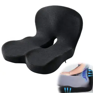 Truck Driver Seat Cushion, Memory Foam L-Shaped Ergonomic Seat Cushion for Office Chair, Comfortable Support for Long Sitting