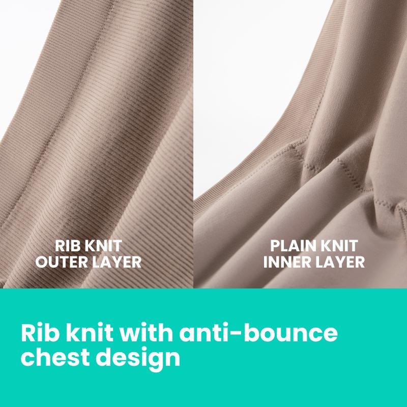 Internal Bra Bodytips Seamless Ribbed Racerback Sports Bra Basic Casual Bra Top One Piece Fit Design Smooth Racerback Bra Activewear No Show Underwear Versatile Sports Bra For Daily Wear Work Office Home Lounge Casual Outfit Yoga Workout Gym All Day Use