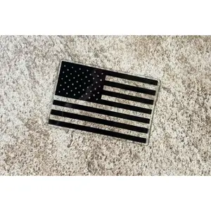 US Flag Helmet Decal - Blackout