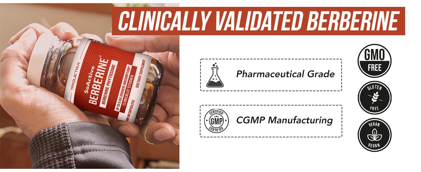 SoActive Berberine | High-Absorption Berberine Phytosome – Clinically Validated Formula for Heart and Cellular Health – 60 Servings Healthcare Fitness dietary