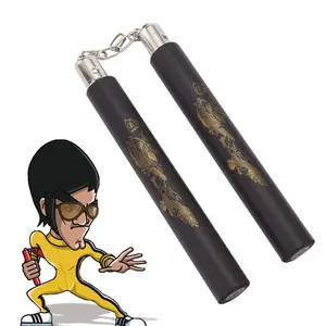 Traditional Martial Arts Dragon Sponge Twin Staff Iron Chain, chainsticks,Adult Morning Exercise Performance Foam Non-Slip Two Sections nunchucks Four Colors Available