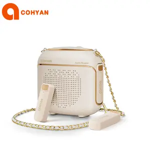 COHYAN K29 Portable Voice Amplifier with 2 Wireless Bluetooth Microphone & Speaker for Teachers & Elderly Rechargeable High Definition Sound Quality,Rechargeable Bullhorn Megaphone for Classroom, Meetings, Yoga, Training, Tour Guides-Beige  MothersDay2026