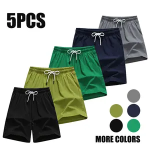 Men’s solid-color drawstring-waist shorts with a loose fit and pockets, suitable for summer and ideal for everyday wear.