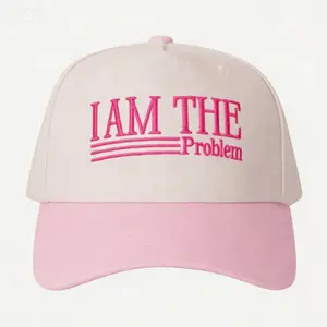 "I AM THE Problem" Embroidered Two-Tone Baseball Cap Funny Slogan Dad Hat for Men & Women, Casual Streetwear Style