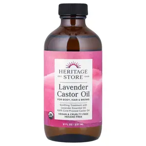 Heritage Store Lavender Castor Oil, 8 fl oz (237 ml)
