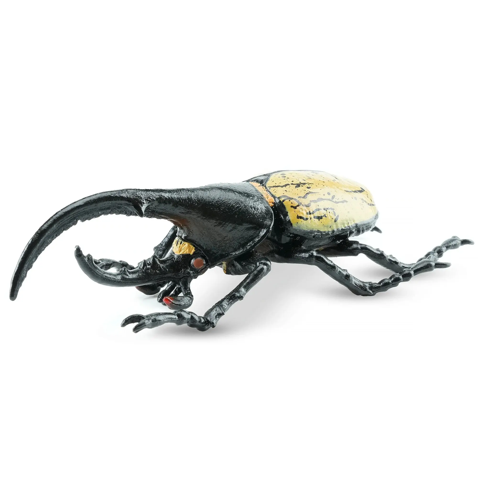 Toymany Hand-Painted Plastic Hercules Beetle Figurine - Realistic Unisex Insects Model, Ideal for Early Education, Montessori Sensory Play, Collectible Gift for Enthusiasts, Decor Piece