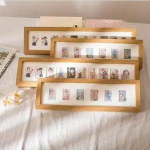 Wooden Photo Frame, 1 Count Photo Display Frame, Growth Record Photo Frame, Commemorative Growth Record Picture Frame, Home Decor Supplies