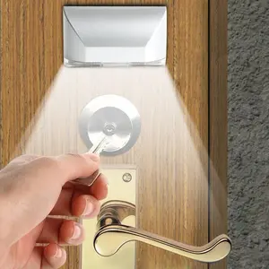 Battery Powered Door Handle Light, 1 Count Door Keyhole Light with 4 LED, Home Keyhole Light for Door Lock Closets Kitchen Corridors Staircases Restrooms