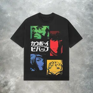 Cowboy Bebop Retro Y2K Japanese Anime Y2k Graphic Tee, Cowboy Bebop Manga Youth Shirt, Anime Manga T-Shirt for Men, Women and Kids