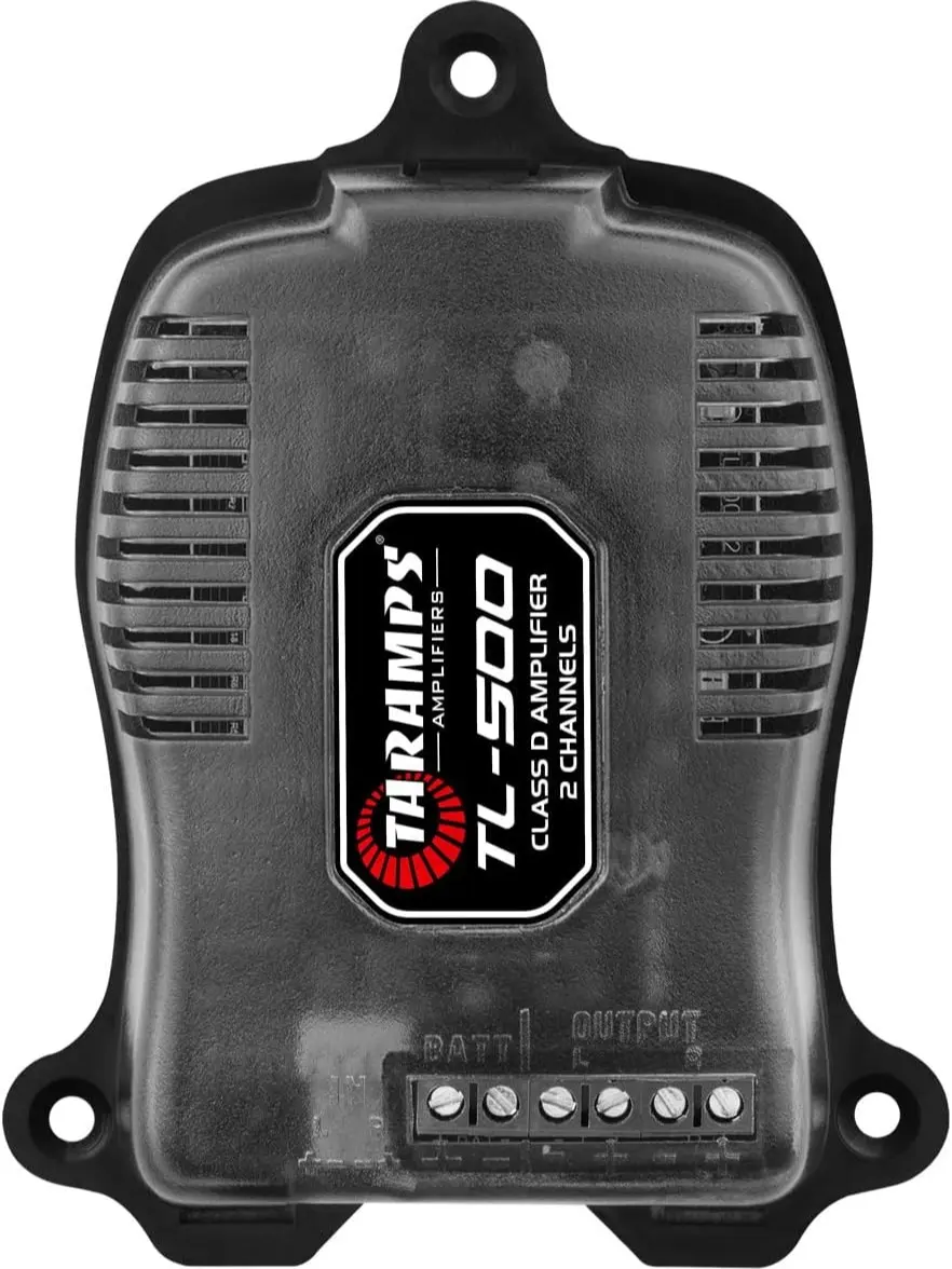 Taramps TL 500 Amplifier 90 Watts RMS at 2 Ohms 2x 45 Watts RMS 2 Channels Class D Car Audio Amp Stereo A.R.T System Automatic Activation 8 ~ 16 VDC Black Small
