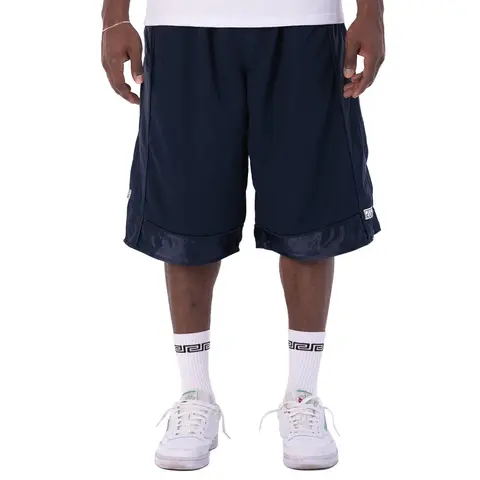 Pro Club Men's Heavyweight Mesh Fabric Basketball Shorts - 2XL, Relaxed Fit, Stripe Detail, Rear Zipper Pocket, Active Style, Cold Wash Care