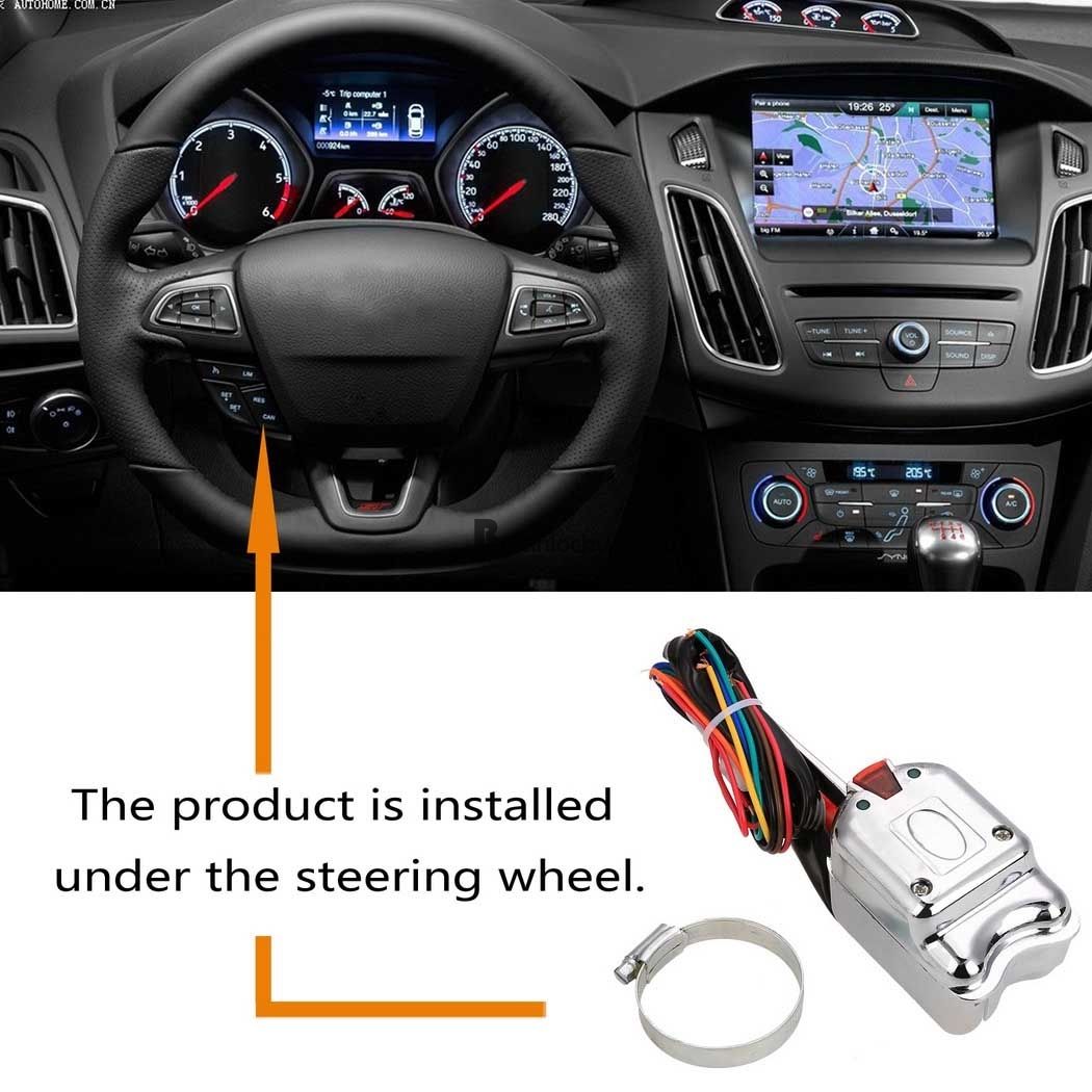 Chrome 12V Universal Street Hot Rod Turn Signal Switch For FORD BUICK GM US