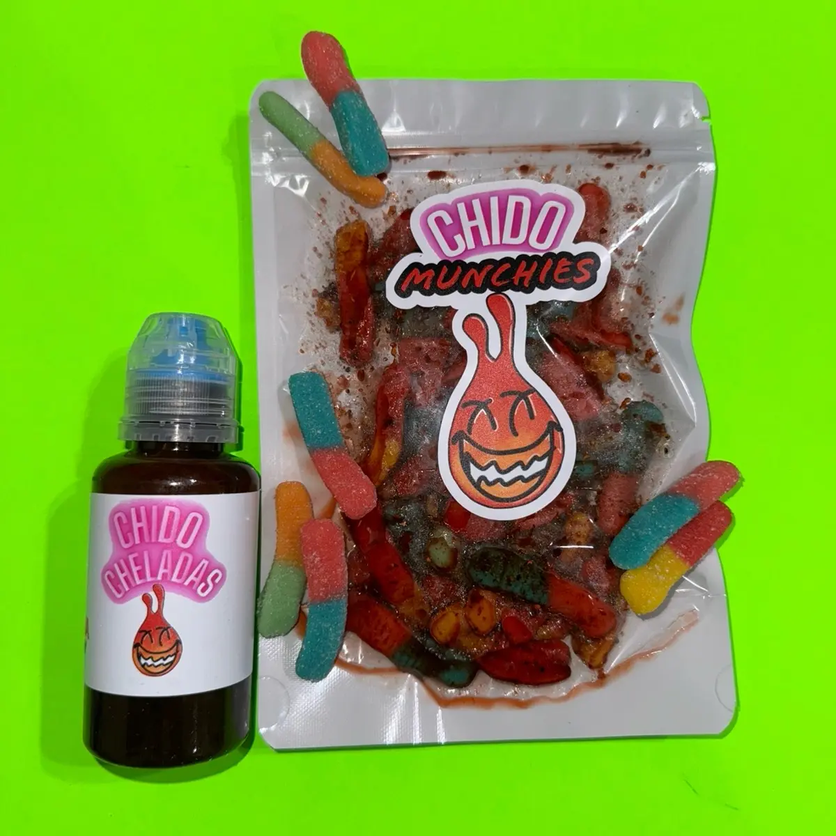 Yummy worms chamoy