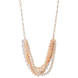 Natural Beauty Multi Strand Necklace - Elegant Design with Colorful Strands