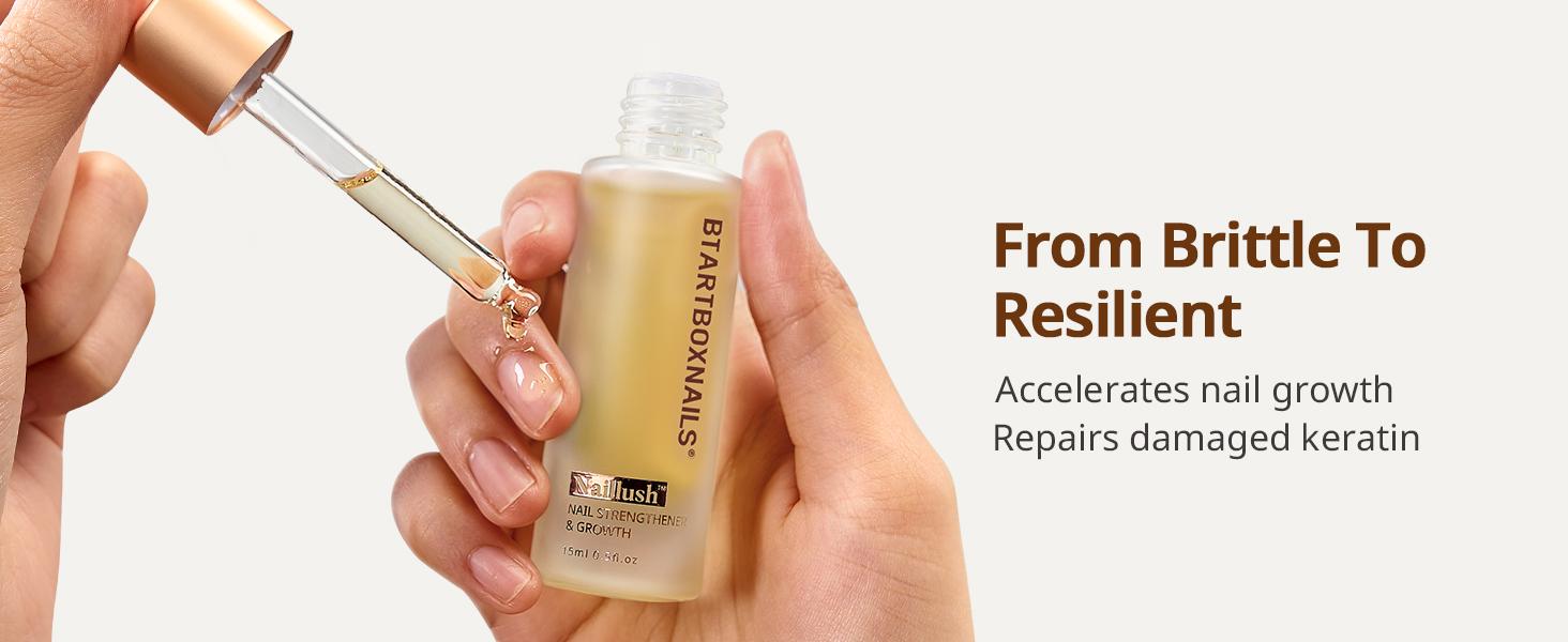 BTArtboxnails Naillush Nail Growth Oil - Nail Strengthener & Growth Repair Damaged Nails, Strengthen Weak & Thin Nails, Extra Strong Nail Growth Treatment, Long Lasting Nail Hardener, 15ml BTArtboxnails Naillush Nail Growth Oil - Nail Strengthener & Growth Repair Damaged Nails, Strengthen Weak & Thin Nails, Extra Strong Nail Growth Treatment, Long Lasting Nail Hardener, 15ml