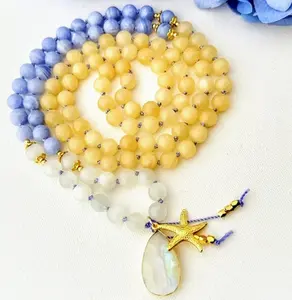 Strands4Influence 'Voices of Freedom' Mala Necklace - Handcrafted with High-Quality Natural Crystals