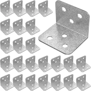 40 count Metal Corner Braces, 1.5in L Brackets for Wood, 90 Degree Heavy Duty Wide Corner Patterned Metal Corner Bracket for Wood Furniture Bed Chair (1.5*1.1in)