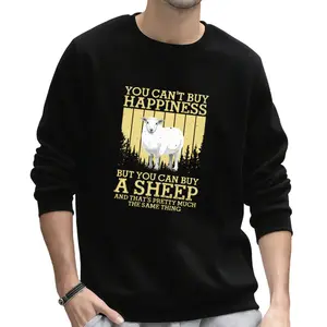 Long Sleeve Casual Tops Cute Sheep Graphic Sweatshirt