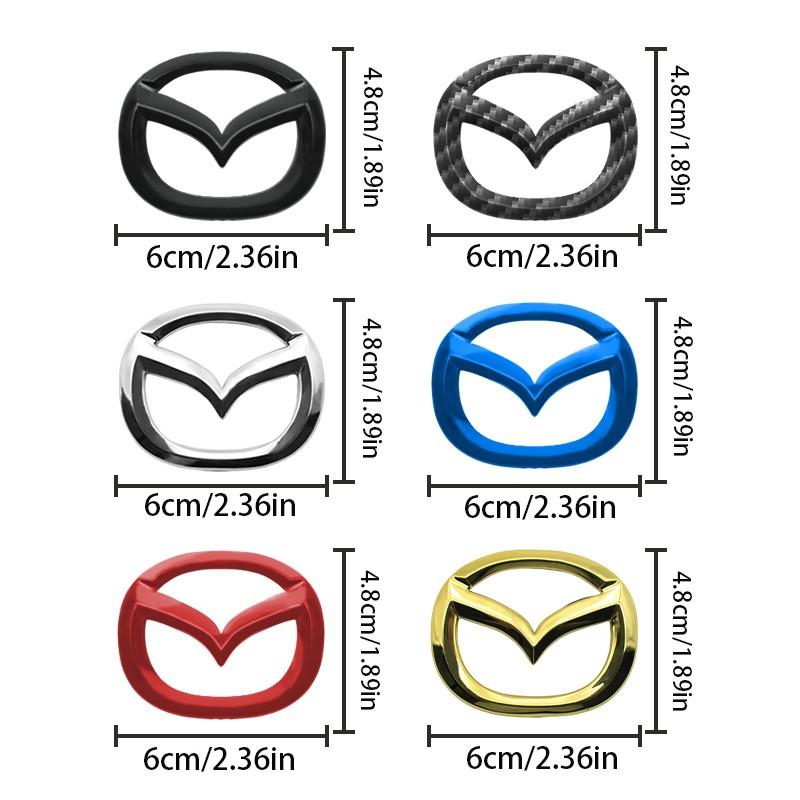 Car Front Grille Steering Wheel Logo Badge Sticker Decoration Accessories For Mazda 2 3 6 5 Demio CX3 CX4 CX5 CX-4 CX-5 CX7 CX30 MX3 MX5 MS Speed Axela Atenza