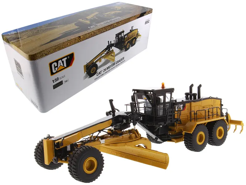 CAT Caterpillar 24 Motor Grader with Operator "High Line Series" 1/50 Diecast Model by Diecast Masters
