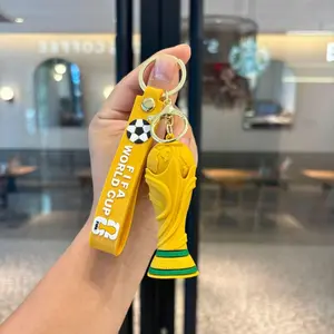 New 2026 World Cup Keychain Fan Souvenir Mascot Cartoon Hanging Decoration Car Accessory Gift for Male Friends