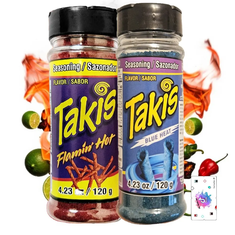 Takis Kit Takis Powder Flamin Hot & Blue Heat Seasoning 2 Pk - TikTok Shop
