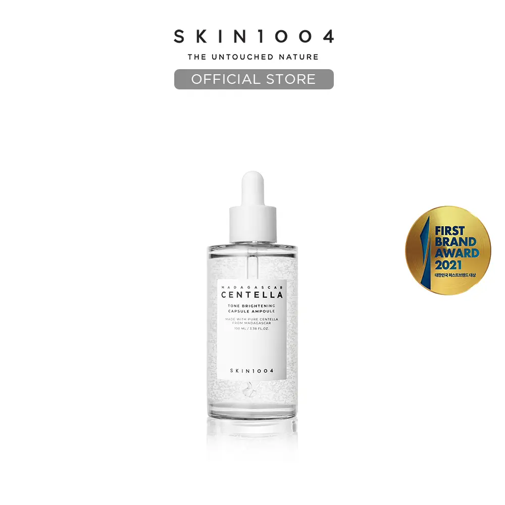[SKIN1004 Official Shop] Tone Brightening Capsule Ampoule 3.38 fl oz. (100ml) - Brightening and Organic Skincare, Comfort for Moisturized and Radiant