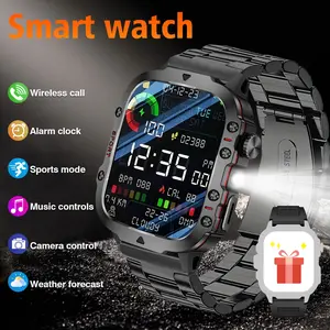 Smart Watchwith LED Light, Wireless Calling & Support Call Function, Multiple Sports Modes for Outdoor Sports, Sedentary Reminder & Message Push, Information Alerts & Weather Alert, Digital Smart Watch